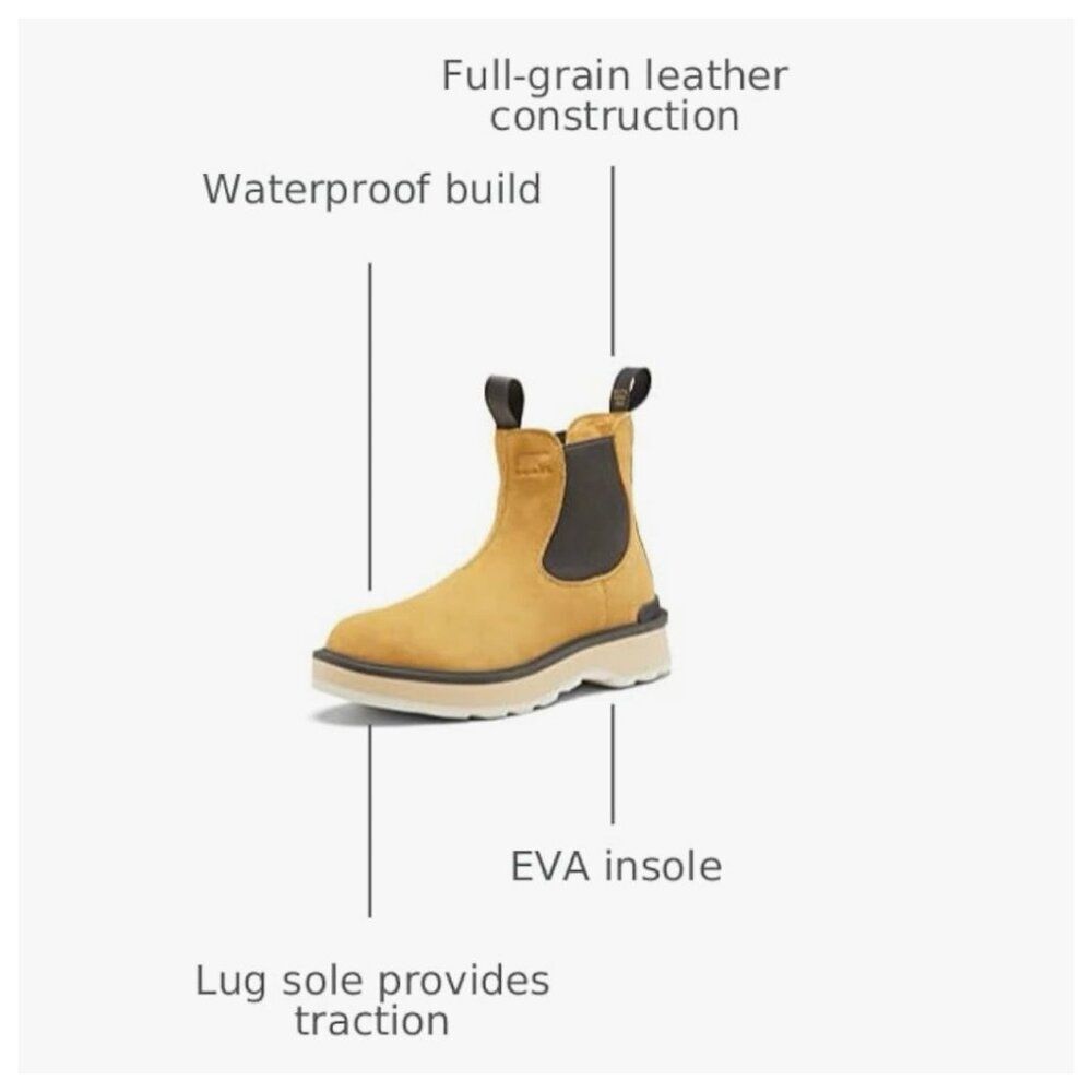 Sorel Hi-Line Chelsea Boots Geo Yellow, Jet. Women's 10/EU 41 NWT